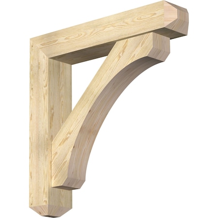 Ekena Millwork Legacy Craftsman Rough Sawn Bracket w/ Offset Brace, Douglas Fir, 8"W x 42"D x 42"H BKT0806X42X42LEC04RDF